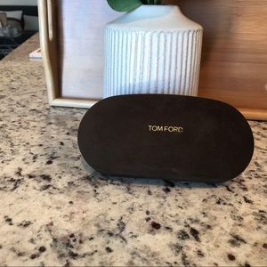 Tom Ford Dark Brown Velvet Sunglass Case